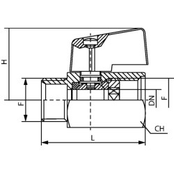 Mini rutulinis vožtuvas MBV38OI