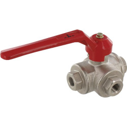 Rutulinis vožtuvas T 1/4" IT/IT 3 padėčių KS314T