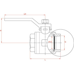 Rutulinis vožtuvas, nerūdijančio plieno, 2xF 1/2" BVS12FSS
