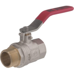 Rutulinis vožtuvas BSP vidinis/išorinis sriegis 3/4" + nerūdijančio plieno rankena KS34MKR