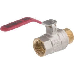 Rutulinis vožtuvas BSP vidinis/išorinis sriegis 3/4" + nerūdijančio plieno rankena KS34MKR