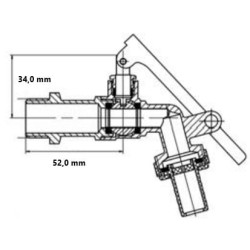 Užrakinamas čiaupas 1/2" TK12LC