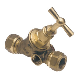 Uždarymo čiaupas 22x22mm suspaudimas 96515