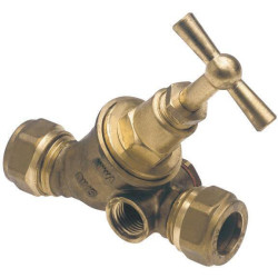 Uždarymo čiaupas 22x22mm suspaudimas 96515