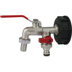 IBC adapteris S60x6 su dvigubu 1/2" išleidimo anga IBC212