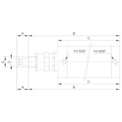 Pneumatinis cilindras 6" standartinis + magnetas 6008200Z