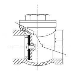 Horizontalus atbulinis vožtuvas 3/4" WK51062