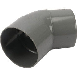 PVC alkūnė 80 mm 45° pilka HWA280801G