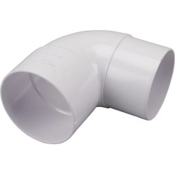 PVC alkūnė 80 mm 87°, balta HWA180801W