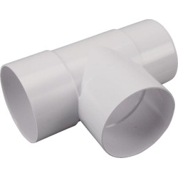 PVC T formos jungtis 80 mm, balta HWA380801W