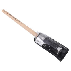 Klasikinis ovalus V formos žvaigždės formos teptukas, juodi kiaulės plaukai, 35 mm CP2312235