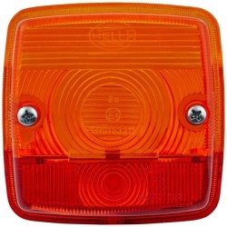 Case - IH 833 9EL115003011 Šviesus objektyvas, gintarinis/raudonas, kvadratinis LH/RH/galinis Hella