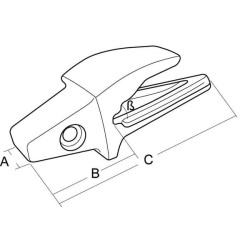 Dantų atrama J250 ekskavatoriui 6Y3254N