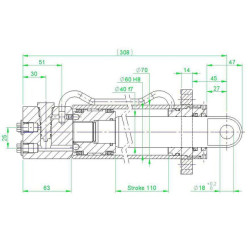 Cilindro greito atleidimo CWV3 ​​D4060110CWV3