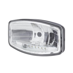 Halogeninis priekinis žibintas, stačiakampis, 12/24V, skaidrus, 244,8x108,5x160,7 mm, 6 LED, Hella 1FE008773081