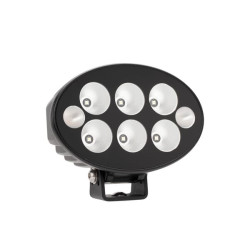 Darbo žibintas + įspėjamasis žibintas oranžinis LED, 36W, 3500lm, ovalus, 12/24V, 155x105x58mm, prožektorius, 6+2LED, juoda seri