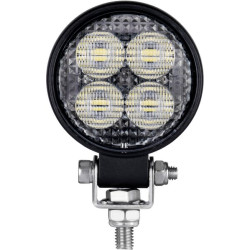 Darbo žibintas LED, 12W, 1200lm, apvalus, 12/24V, baltas, 65,7x85,8x35mm „Deutsch“ kištukas, prožektorius, 8 LED LA10606