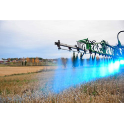 Darbo žibintas LED, 42 W, 400 lm, kvadratinis, 12/24 V, mėlynas, tvirtinamas varžtais, „Deutsch“ 2 kontaktų, taškinis, 10 LED, „