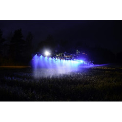 Darbo žibintas LED, 42 W, 400 lm, kvadratinis, 12/24 V, mėlynas, tvirtinamas varžtais, „Deutsch“ 2 kontaktų, taškinis, 10 LED, „