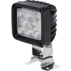 Darbo žibintas LED, 24 W, 1920 lm, kvadratinis, baltas, 95 x 84 x 105 mm „Deutsch“ kištukas, prožektorius, 8 LED, Kramp LA10088
