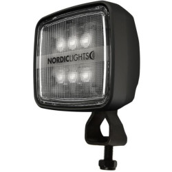 Darbo LED žibintas, 20 W, 1900 lm, kvadratinis, 12/24 V, baltas, 59 x 104 x 94 mm, „Deutsch“ 2 kontaktų, platus srautas, 6 LED, 