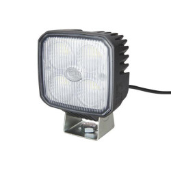 Darbo žibintas LED, 1000lm, kvadratinis, 12/24V, baltas, 122x53x95mm, spaustukas, prožektorius, 4 LED, Hella 1GA996284002