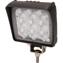 Darbo žibintas LED, 18W, 2160lm, kvadratinis, 12/36V, 142x58,1x122mm „Deutsch“ kištukas, prožektorius, Kramp LA10093
