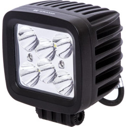Darbo žibintas LED, 42W, 3780lm, kvadratinis, 10/30V, 128x82x100mm, taškinis spindulys, 6 LED, Kramp LA10027