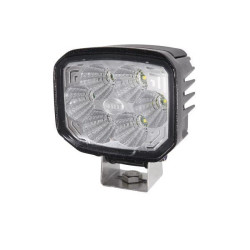 Darbo žibintas LED, 18W, 850lm, kvadratinis, 9/33V, skaidrus, 112x62x129mm „Deutsch“ kištukas, 6 LED, Hella 1GA996188021