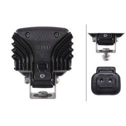 Darbo žibintas LED, 18W, 850lm, kvadratinis, 9/33V, skaidrus, 112x62x129mm „Deutsch“ kištukas, 6 LED, Hella 1GA996188021