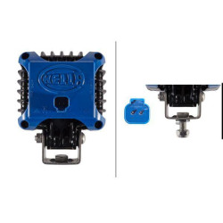 Darbo žibintas LED, 43W, 2200lm, kvadratinis, 12/24V, skaidrus/baltas, tvirtinamas varžtais, 114,5x109,9x144,8mm „Deutsch“ kištu