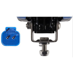 Darbo žibintas LED, 43W, 2200lm, kvadratinis, 12/24V, skaidrus/baltas, tvirtinamas varžtais, 114,5x109,9x144,8mm „Deutsch“ kištu