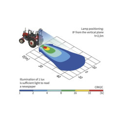 LED darbo žibintas su jungikliu, R23, 22W, 1600lm, kvadratinis, 12-24V, 145x105x50mm, platus apšvietimas, Wesem CRK2B5429002