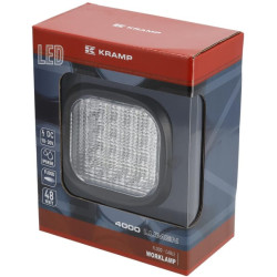 Darbo žibintas LED, 48W, 4000lm, kvadratinis, 10-30V, 146x81x123mm, prožektorius, Kramp LA10055
