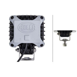 Darbo žibintas LED, 43W, 3000lm, stačiakampis, 24V, skaidrus, tvirtinamas varžtais, 115x110x145mm, 16 LED, Hella 1GA996192001