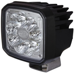 Darbo žibintas LED, 2000lm, kvadratinis, 12/24V, skaidrus, 100x85mm „Deutsch“ kištukas, 9 LED, Hella 1GA995506031