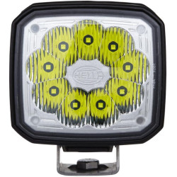 Darbo žibintas LED, 2000lm, kvadratinis, 12/24V, skaidrus, 100x85mm „Deutsch“ kištukas, 9 LED, Hella 1GA995506031
