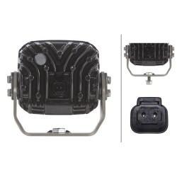 Darbo žibintas LED, 4000 lm, kvadratinis, 12/24 V, baltas, su „Deutsch“ kištuku, 8 LED, „Ultrabeam“ iš „Hella“ 1GA995606081