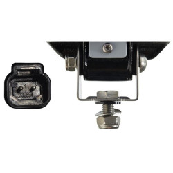 Darbo žibintas LED, 22W, 1300lm, kvadratinis, 12/24V, skaidrus/baltas, 112x62x129mm Deutsch kištukas, 6 LED, Hella 1GA996288011