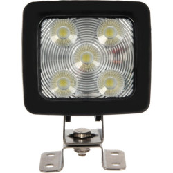 Darbo LED žibintas, reguliuojamo ryškumo, 60 W, 1820/5200 lm, kvadratinis, 10/30 V, baltas, su „Deutsch“ kištuku, itin plataus s