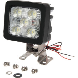 Darbo LED žibintas, reguliuojamo ryškumo, 60 W, 1820/5200 lm, kvadratinis, 10/30 V, baltas, su „Deutsch“ kištuku, itin plataus s
