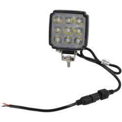 Darbo žibintas LED, 27 W, 3420 lm, kvadratinis, baltas, 96,5 x 48,5 x 124,5 mm, „Deutsch“ 2 kontaktų, prožektorius, Kramp LA1090