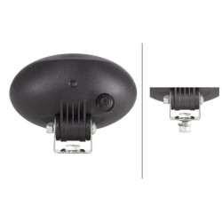 Darbo žibintas halogeninis, 55/70W, ovalus, 12/24V, skaidrus, 160x78x128mm, Hella 1GA996361501