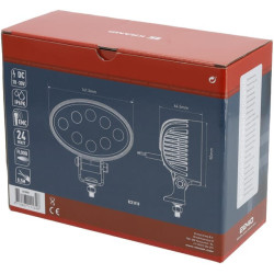 Darbo žibintas LED, 24W, 2240lm, ovalus, 10/30V, 141,5x64,5x90mm, prožektorius, 8 LED, Kramp LA10058