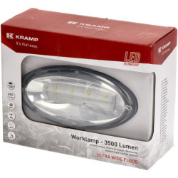 Darbo LED žibintas, 40 W, 3500 lm, ovalus, itin platus prožektorius, Kramp LA10448