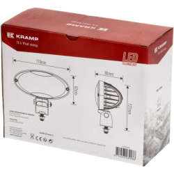 Darbo LED žibintas, 40 W, 3500 lm, ovalus, itin platus prožektorius, Kramp LA10448