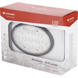 Darbo žibintas LED, 39W, 3510lm, ovalus, 10/30V, 144x69,4x98mm, prožektorius, 13 LED, Kramp LA10039