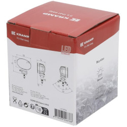 Darbo žibintas LED, 20 W, 3000 lm, ovalus, baltas, 100 x 54 x 93 mm, „Deutsch“ 2 kontaktų, prožektorius, „Kramp LA10906“