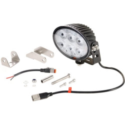 LED darbo žibintas, 60 W, 6000 lm, ovalus, 12–60 V, 154 x 105 x 70 mm, prožektorius, Kramp LA10525