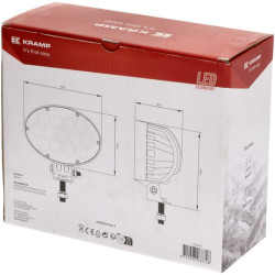 LED darbo žibintas, 65 W, 5200 lm, ovalus, Kramp LA10432